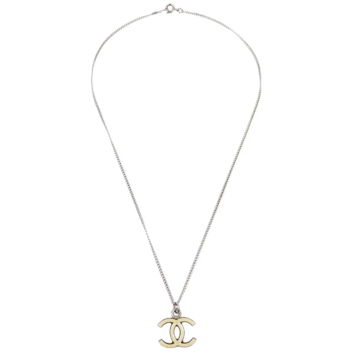 Chanel Cc Logo Pendant Metal Silver Silver_plated Jewelry