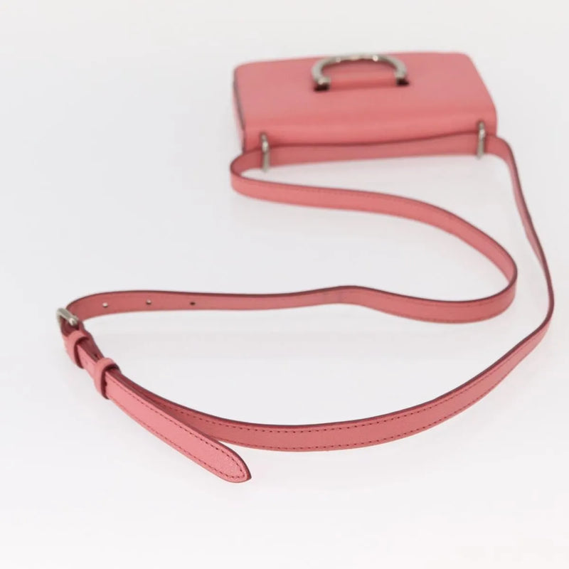 Burberry D-Ring Shoulder Leather Pink Bag