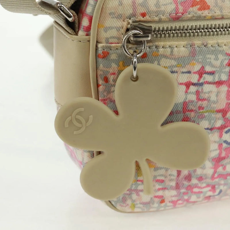 Chanel Vintage Clover Camera Printed Canvas Multicolour Bag