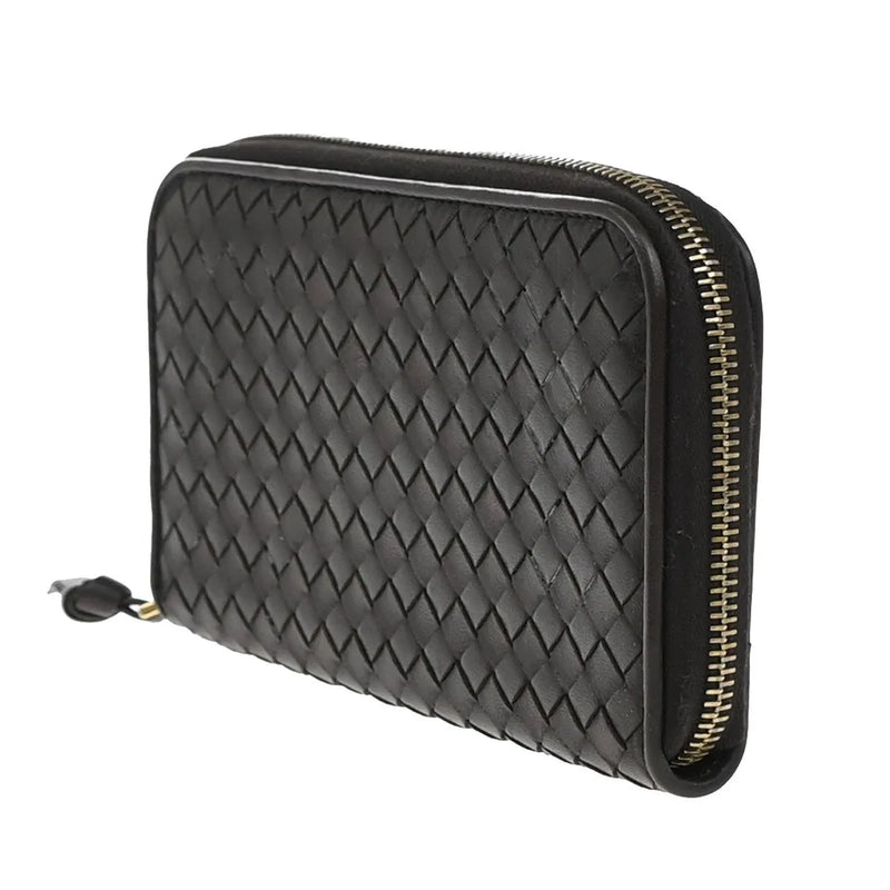 Bottega Veneta Intrecciato Long Zip Leather Brown Accessory