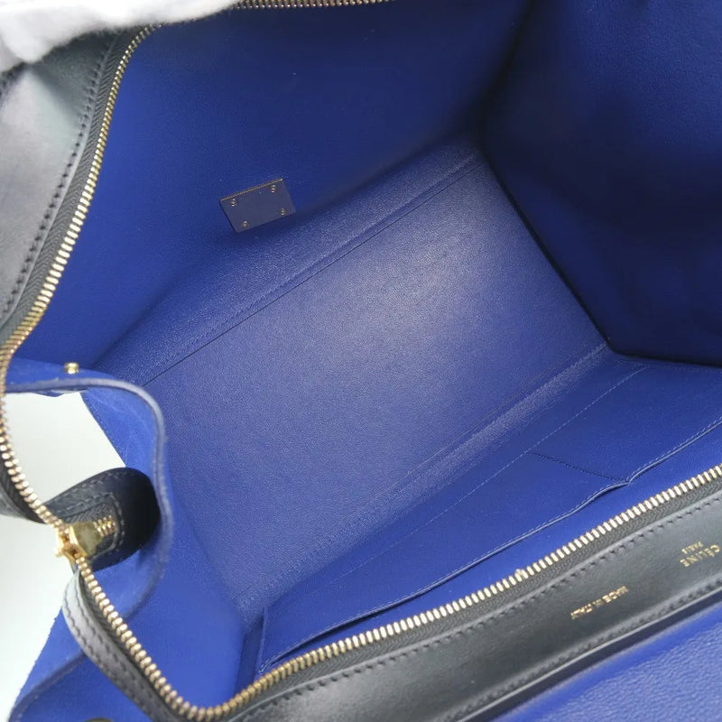 Celine Trapeze Leather With Suede Black Bag