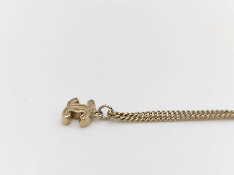 Chanel Barrettes Logo Plated Gold Gold_plated Jewelry