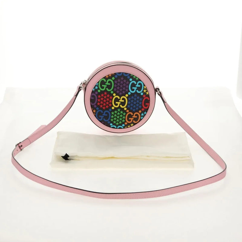 Gucci Round Psychedelic Print Gg Coated Canvas Multicolour Bag