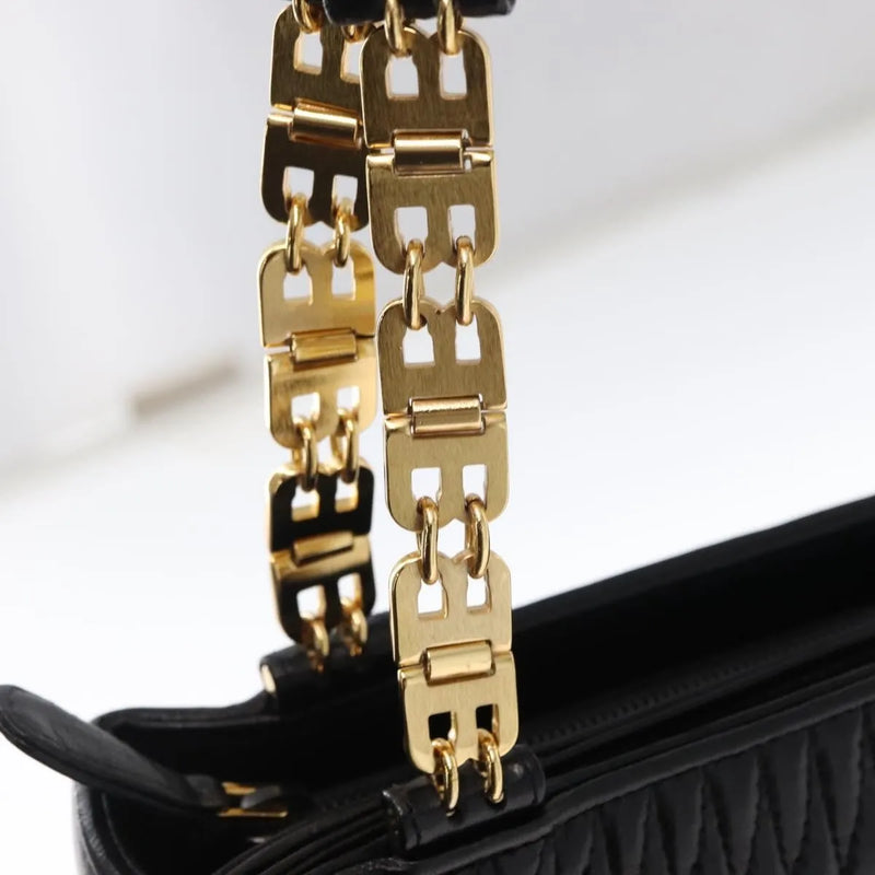 Bally Vintage Quilted Leather Black Bag