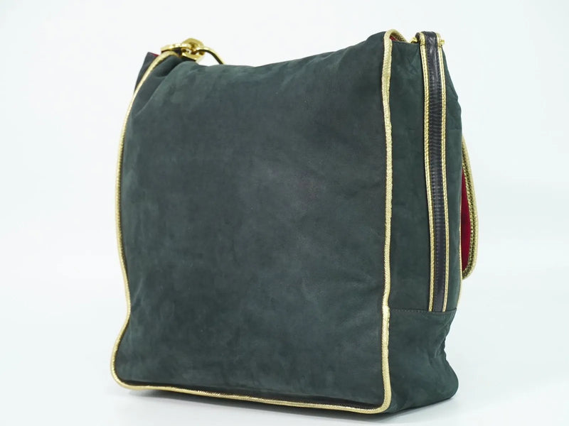 Loewe Anagram Suede Black Bag