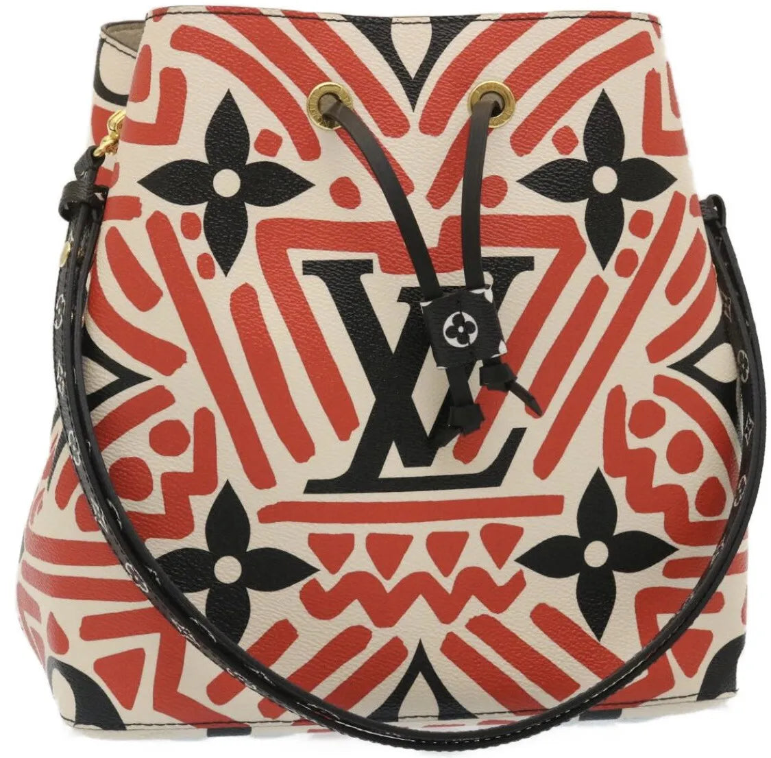 Louis Vuitton Neonoe Limited Edition Crafty Monogram Giant Red Canvas Bag