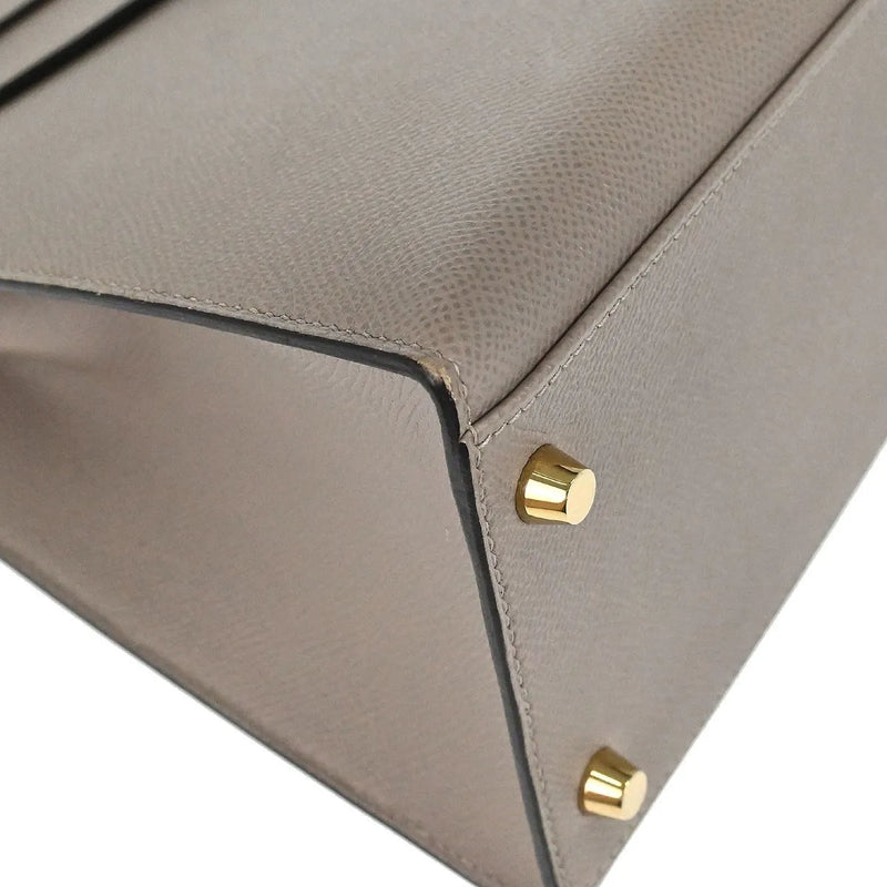 Hermes Kelly Grey Epsom With Gold Hardware Gray Leather Bag