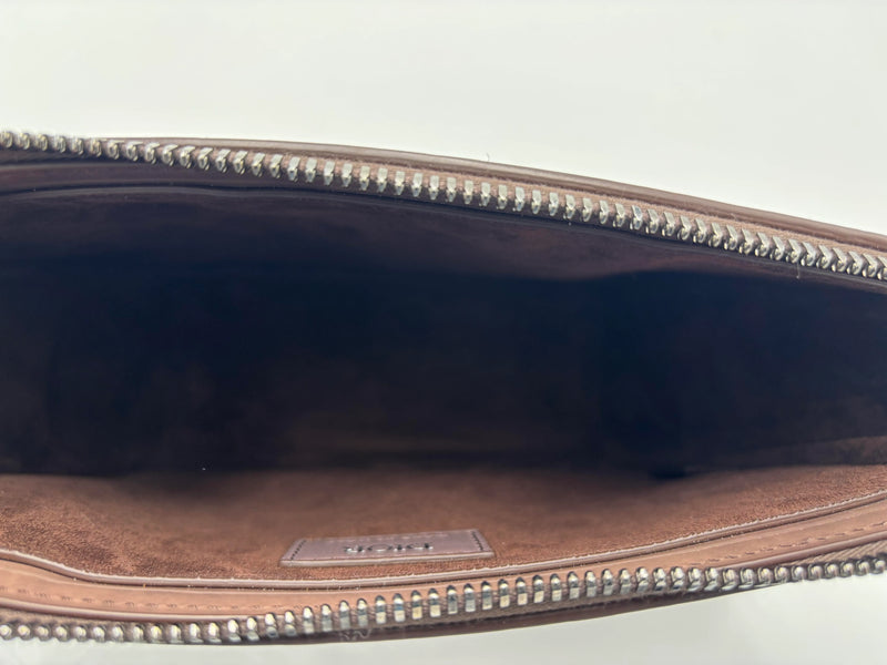 Christian Dior Hand Monogram Oblique Glossy Gray Patent_leather Bag
