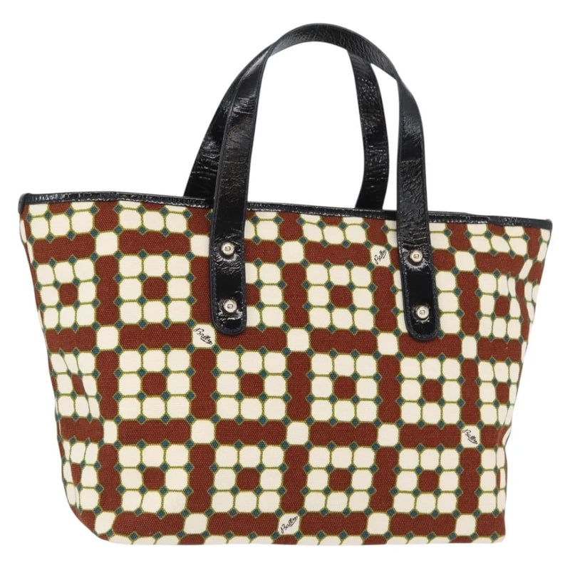Bally Vintage Canvas Brown Bag