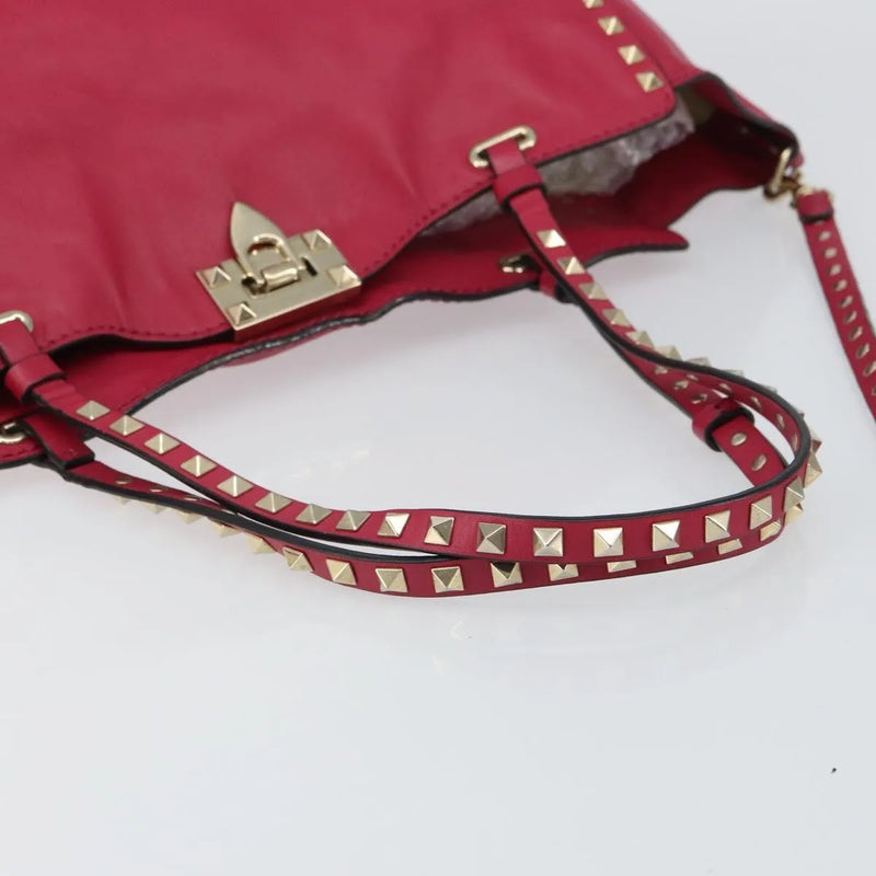 Valentino Garavani Rockstud Tote Soft Leather Pink Bag