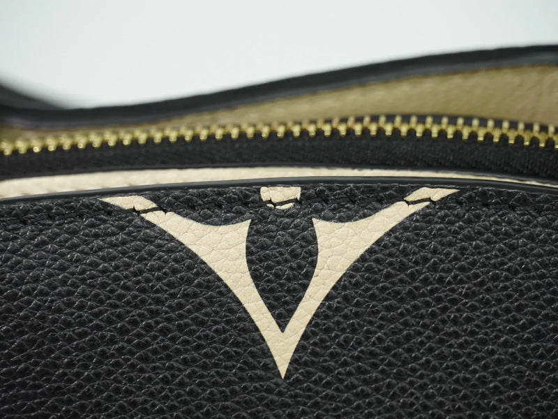 Louis Vuitton Petit Palais Bicolor Monogram Empreinte Giant Black Leather Bag