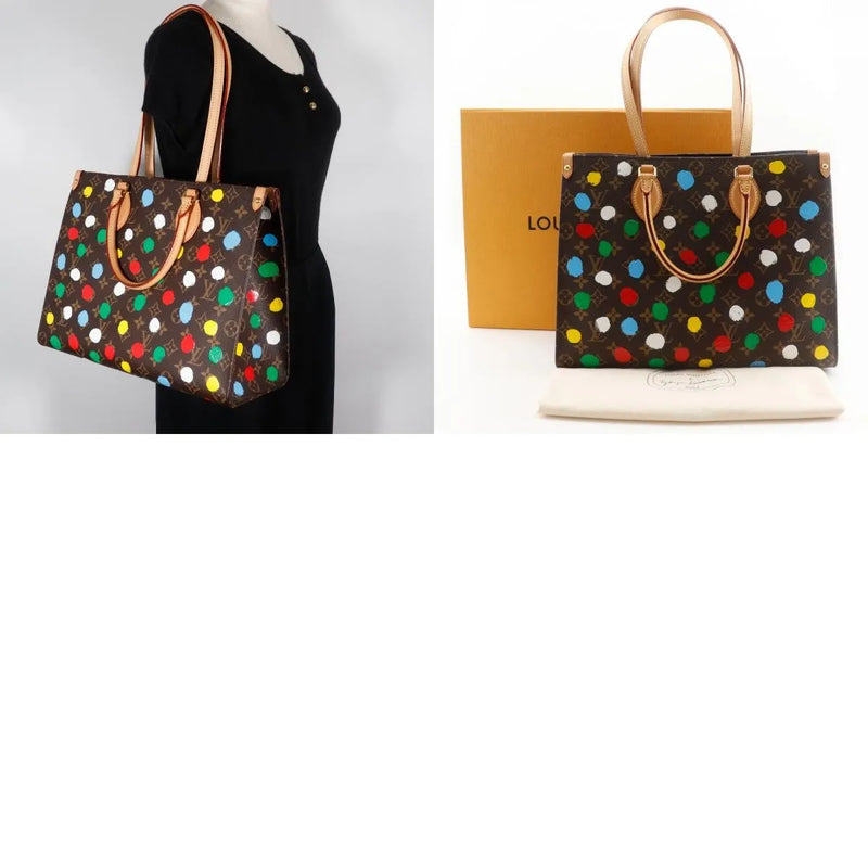 Louis Vuitton Onthego Tote Yayoi Kusama Painted Dots Monogram Canvas Multicolour Bag