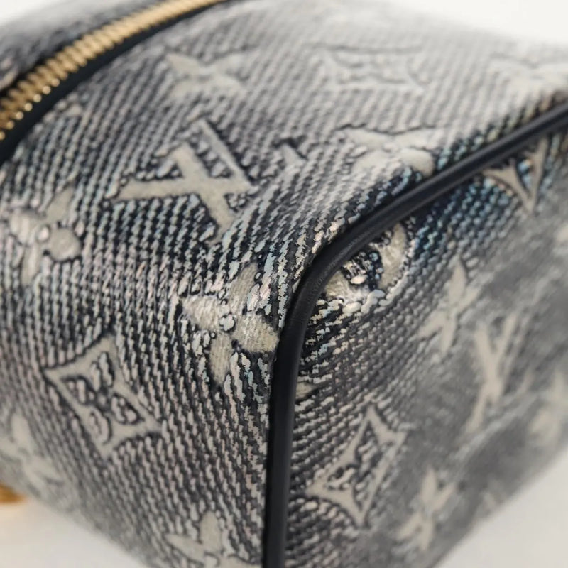 Louis Vuitton Vanity Case Monoglam Jacquard Canvas Navy Bag