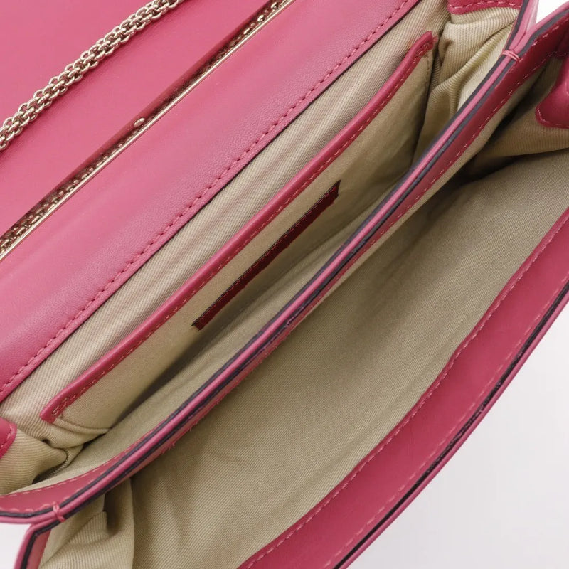 Valentino Garavani Va Voom Clutch Leather Pink Bag