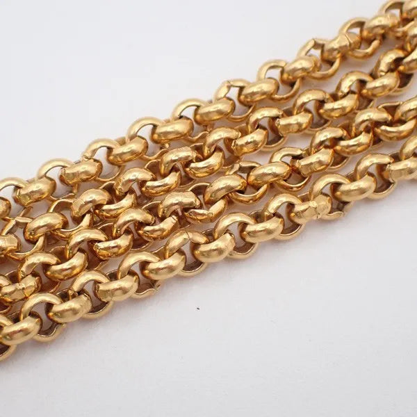 Chanel Vintage Cc Heart Pendant Long Metal Gold Gold_plated Jewelry