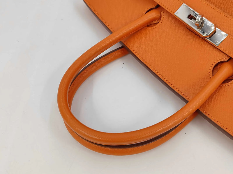 Hermes Birkin Epsom Orange Leather Bag