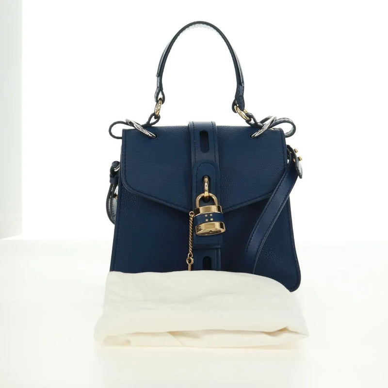 Chloe Aby Day Leather Blue Bag