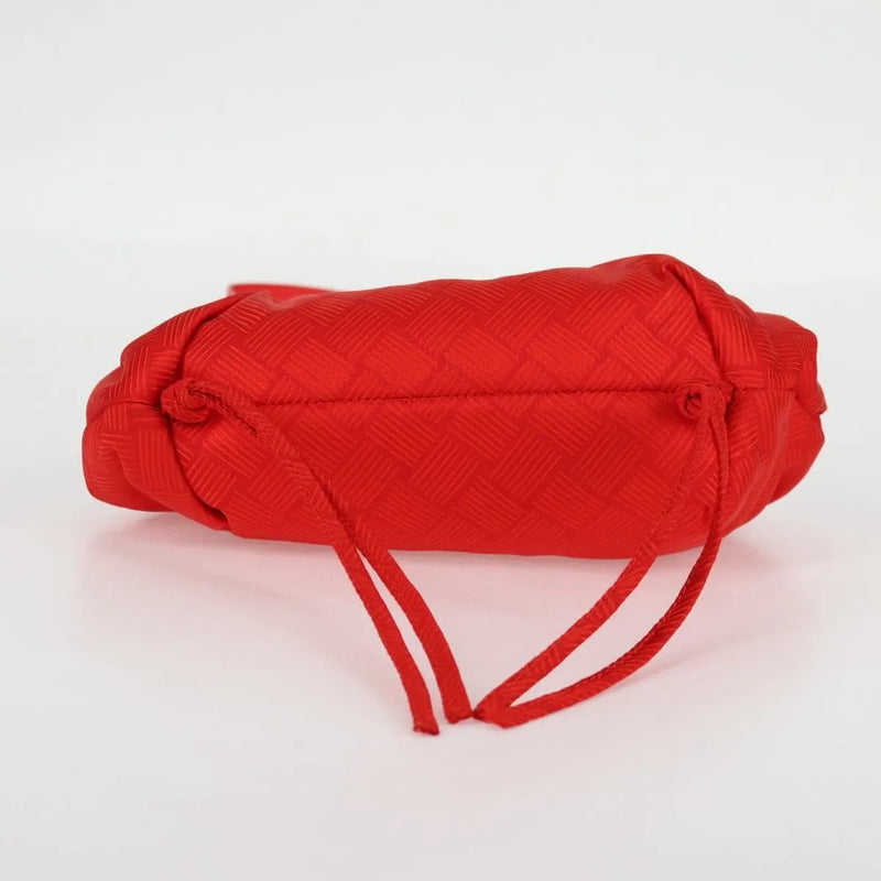 Bottega Veneta Point Chunky Knit Fabric Red Nylon Bag