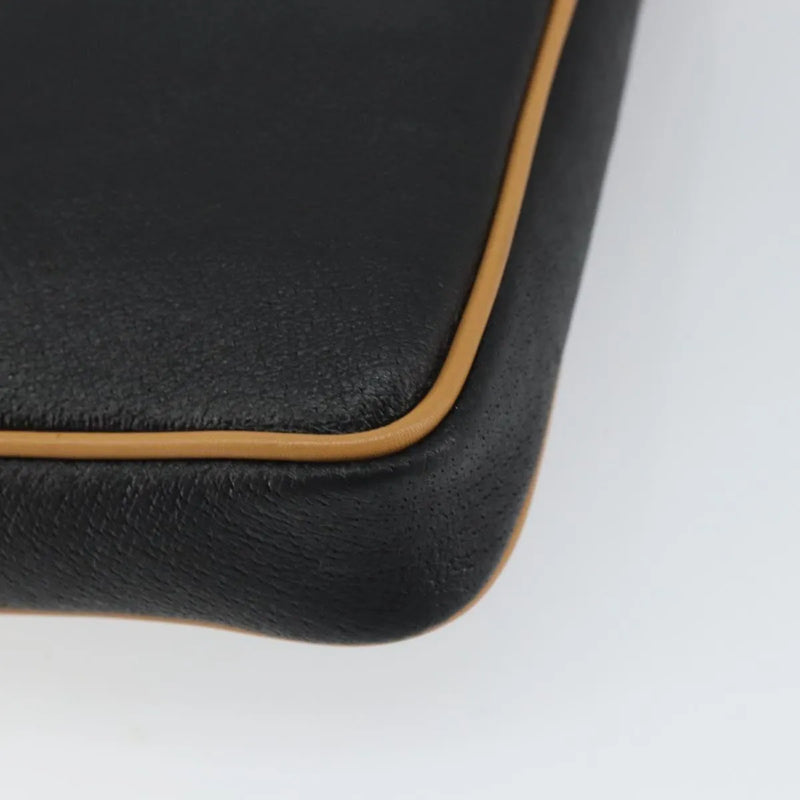 Gucci Vintage Clutch Leather Black Bag