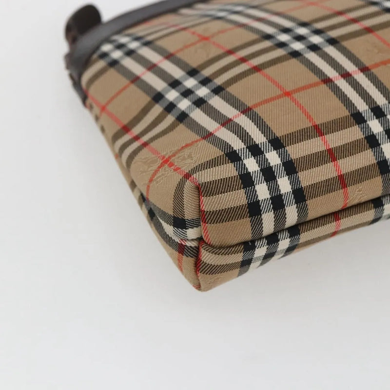Burberry Nova Check Pochette Canvas Beige Bag