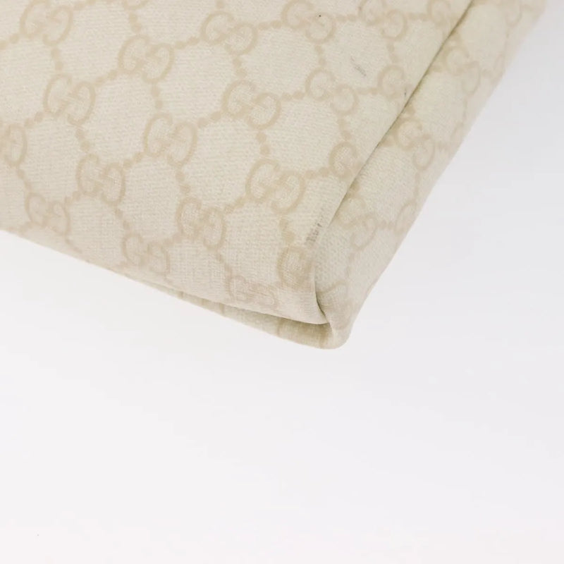 Gucci Flap Messenger Gg Coated Canvas Beige Bag