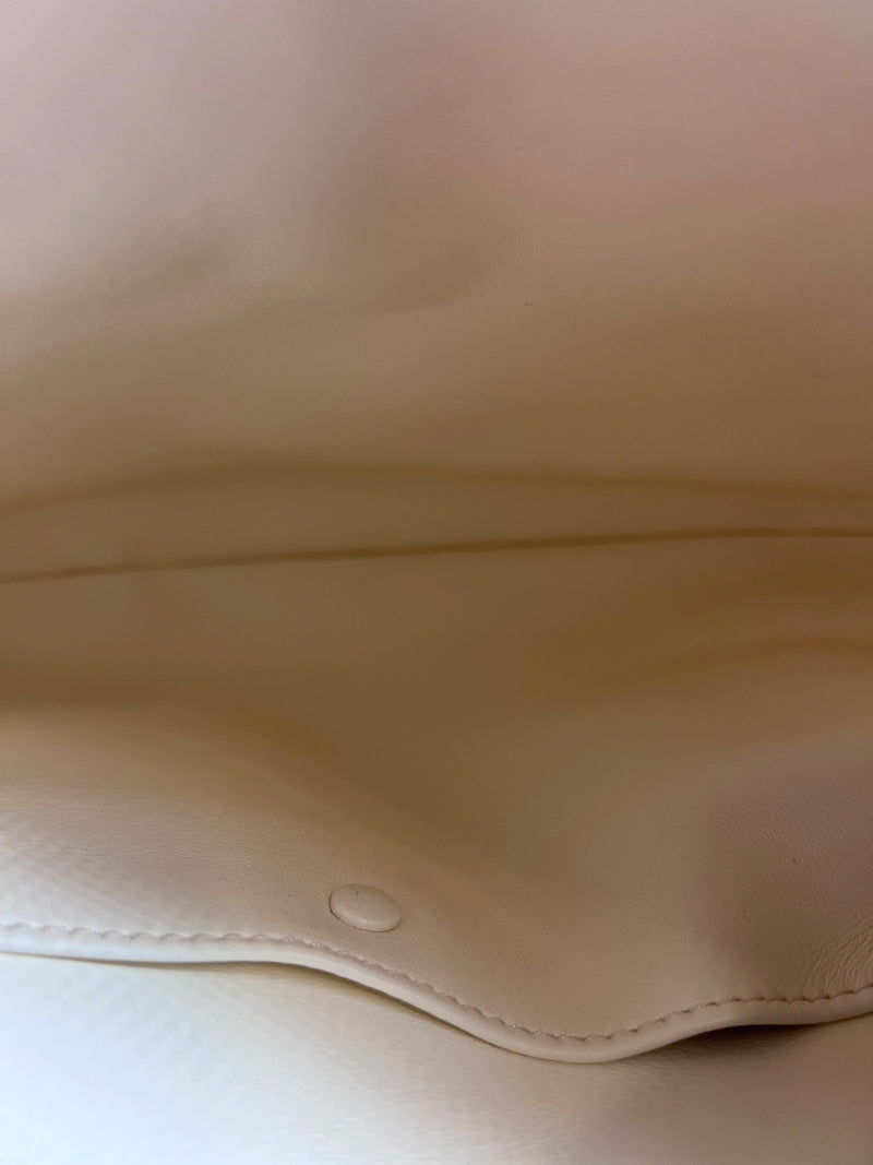 Valentino Garavani Ruffle Leather White Bag