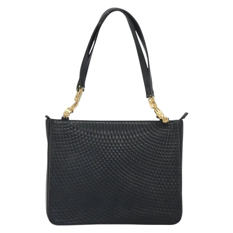 Bally Vintage Quilted Leather Black Bag
