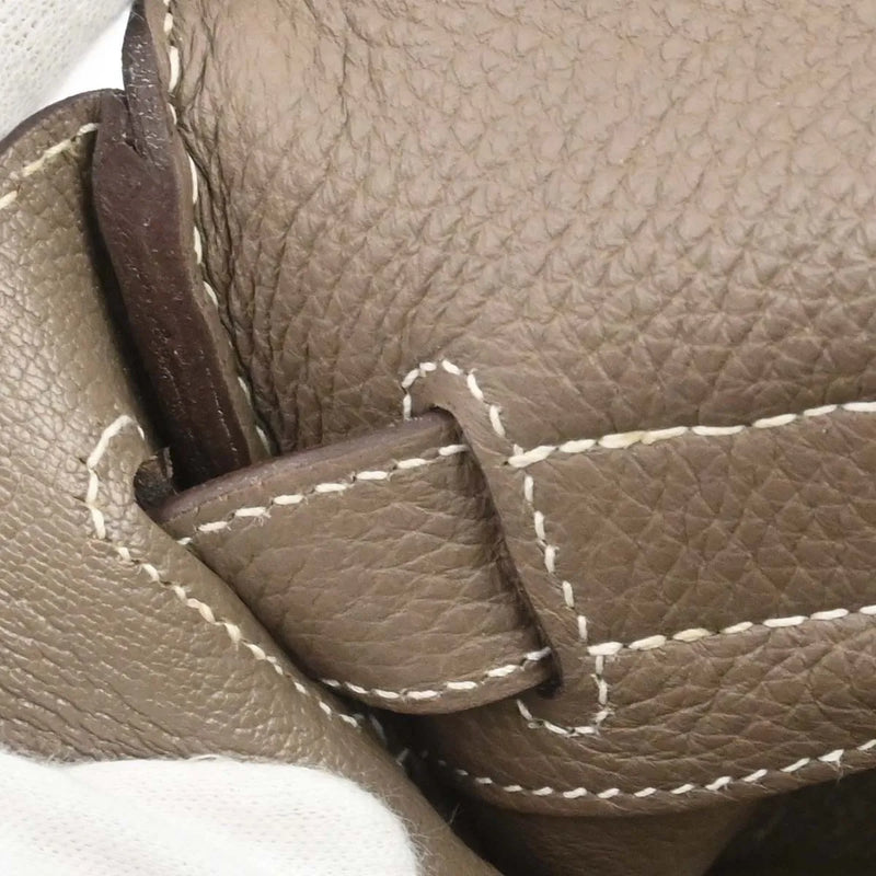 Hermes Shoulder Kelly Clemence Gray Leather Bag