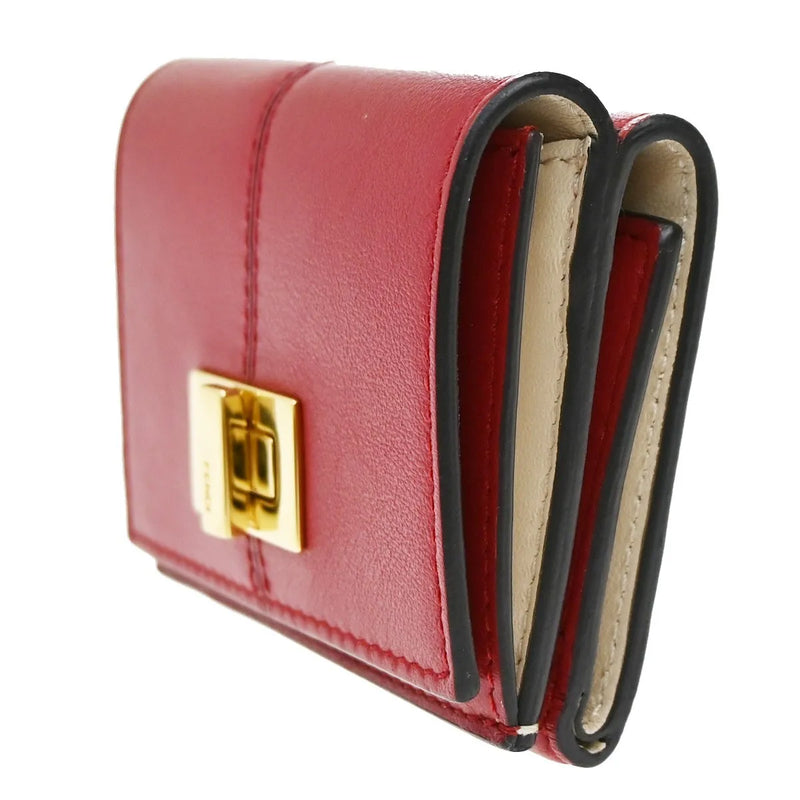 Fendi Peekaboo Leather Red Accessory