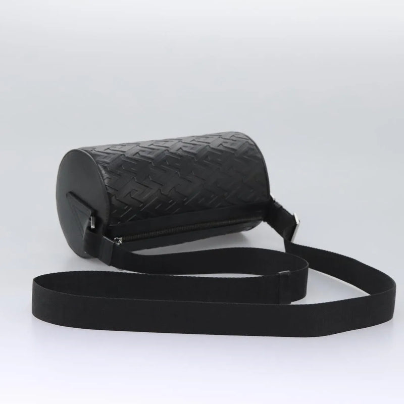 Versace La Greca Leather Black Bag