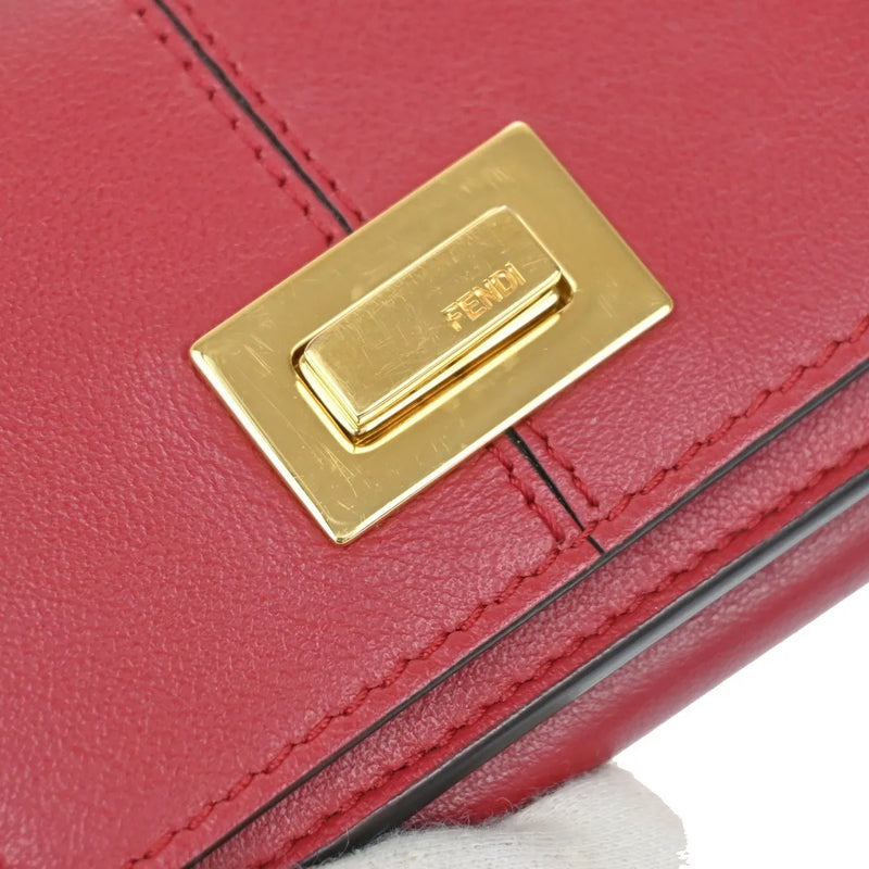 Fendi Peekaboo Leather Red Accessory