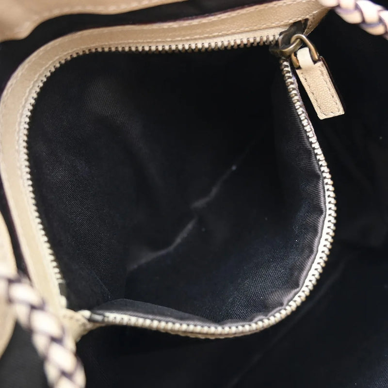 Gucci Miss Gg Tote Canvas With Leather Beige Bag