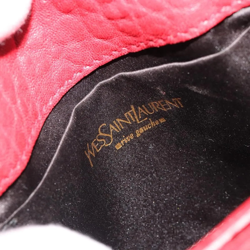 Saint Laurent Chain Leather Red Bag