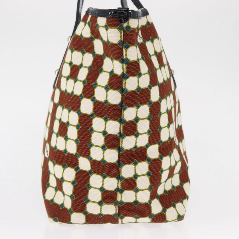 Bally Vintage Canvas Brown Bag