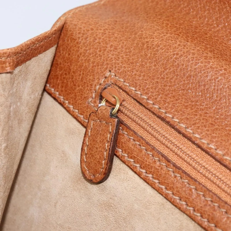 Gucci Vintage Clutch Leather Brown Bag
