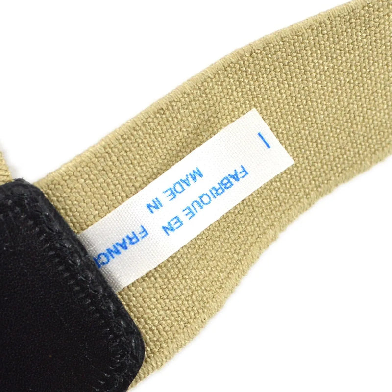 Chanel Logo Suspenders Canvas Beige Accessory