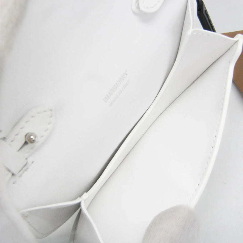 Burberry Olympia Flap Leather White Bag