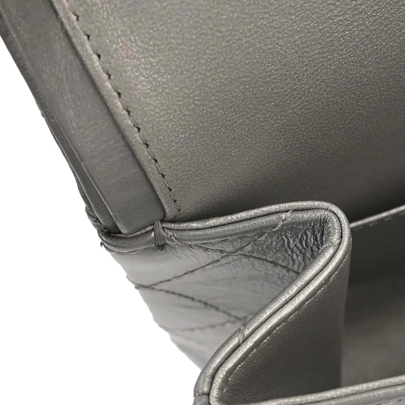 Chanel Reissue 2.55 Double Compartment Flap Quilted Aged Calfskin Silver Bag