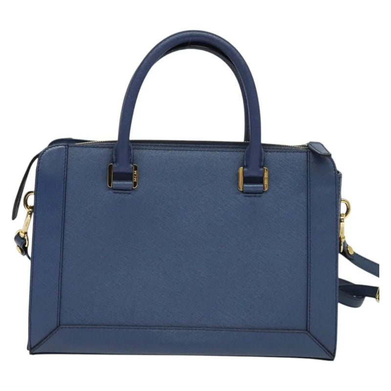 Mcm Vintage Leather Blue Bag