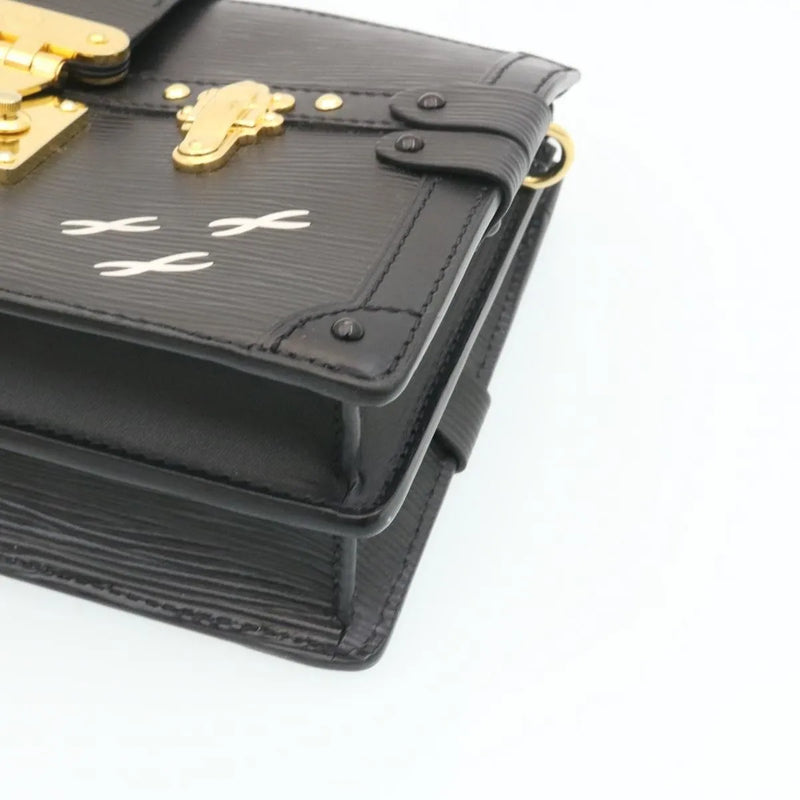 Louis Vuitton Trunk Clutch Epi Leather Black Bag