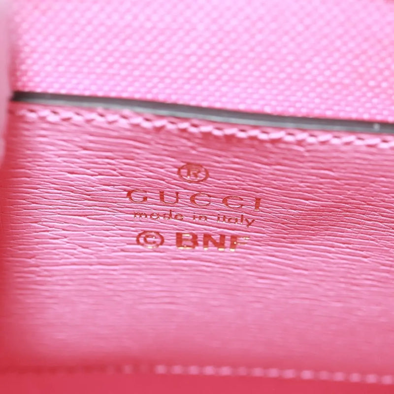 Gucci Vertical Tote Printed Leather Pink Bag