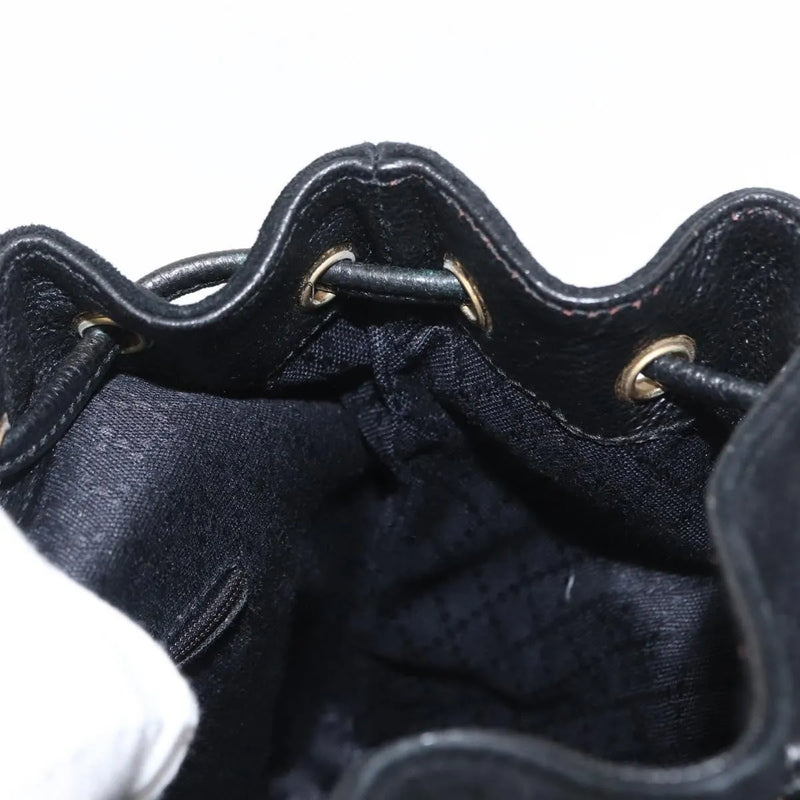 Gucci Vintage Bamboo Suede Black Bag