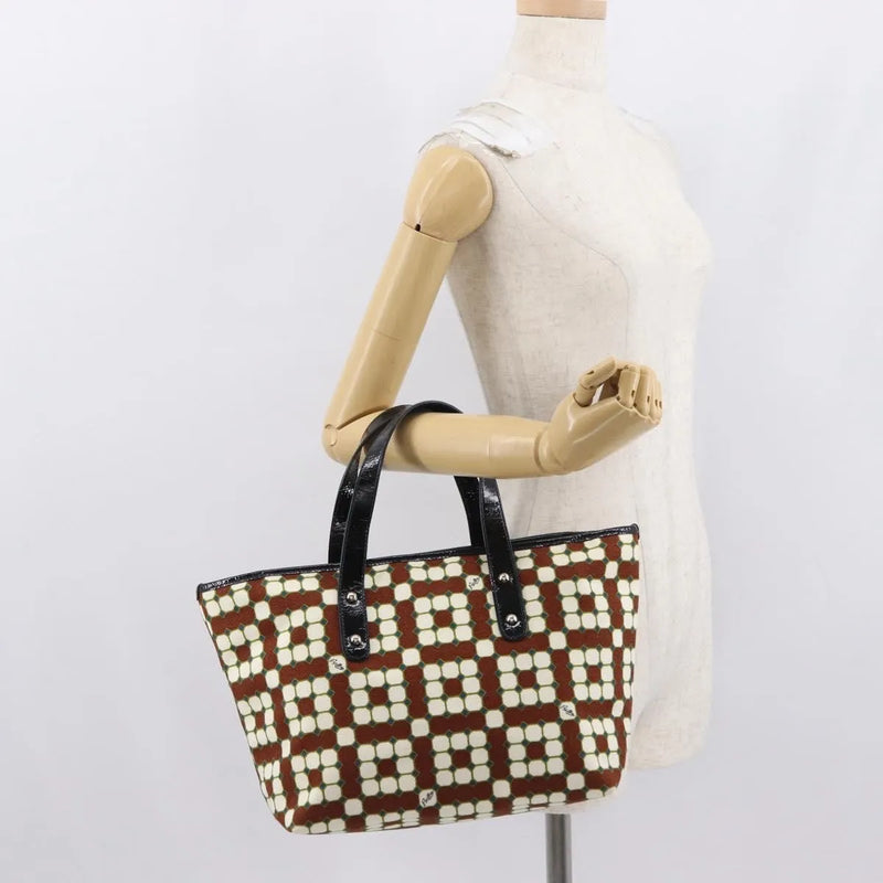 Bally Vintage Canvas Brown Bag
