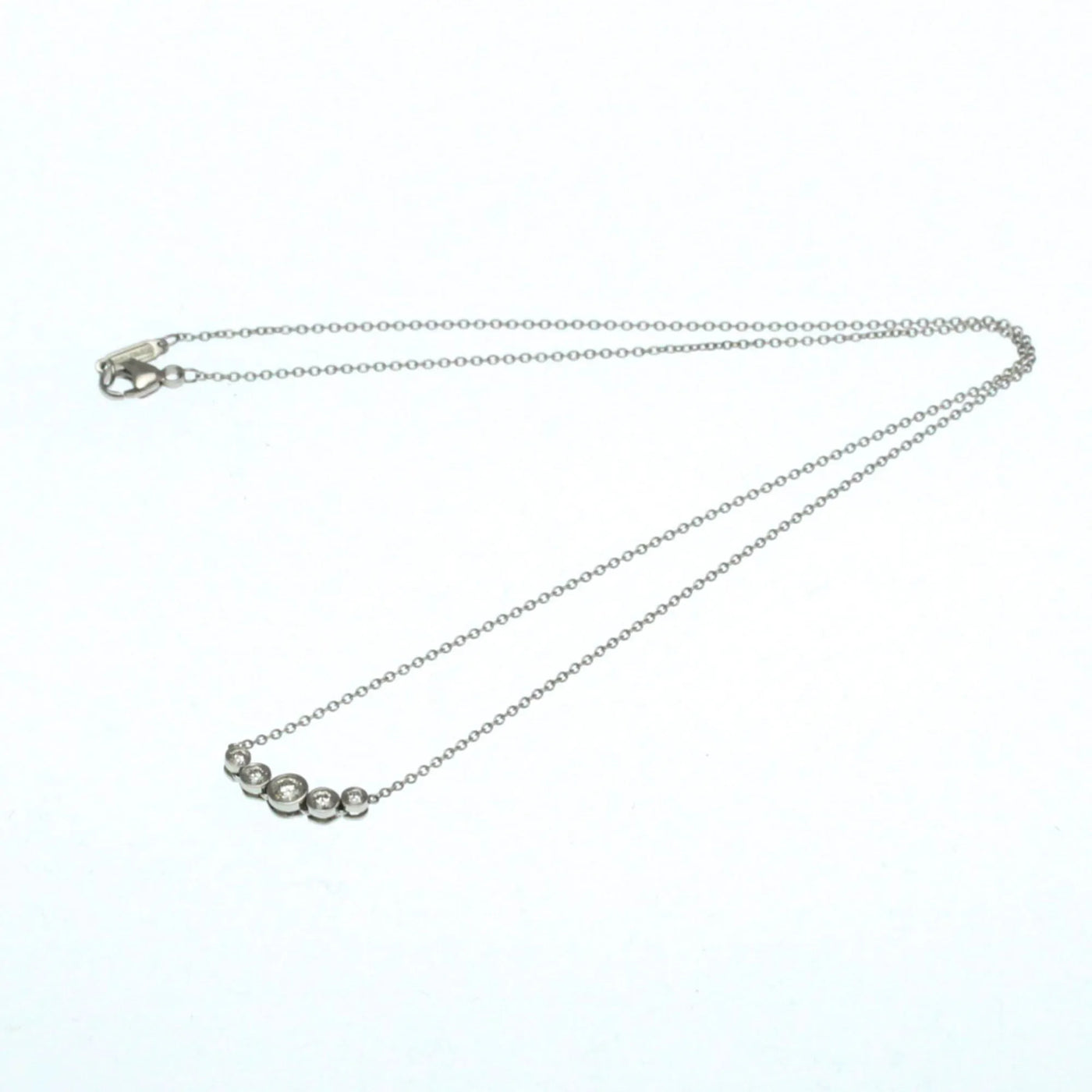 Tiffany & Co. Jazz Graduated Pendant Platinum And Diamonds Silver Jewelry