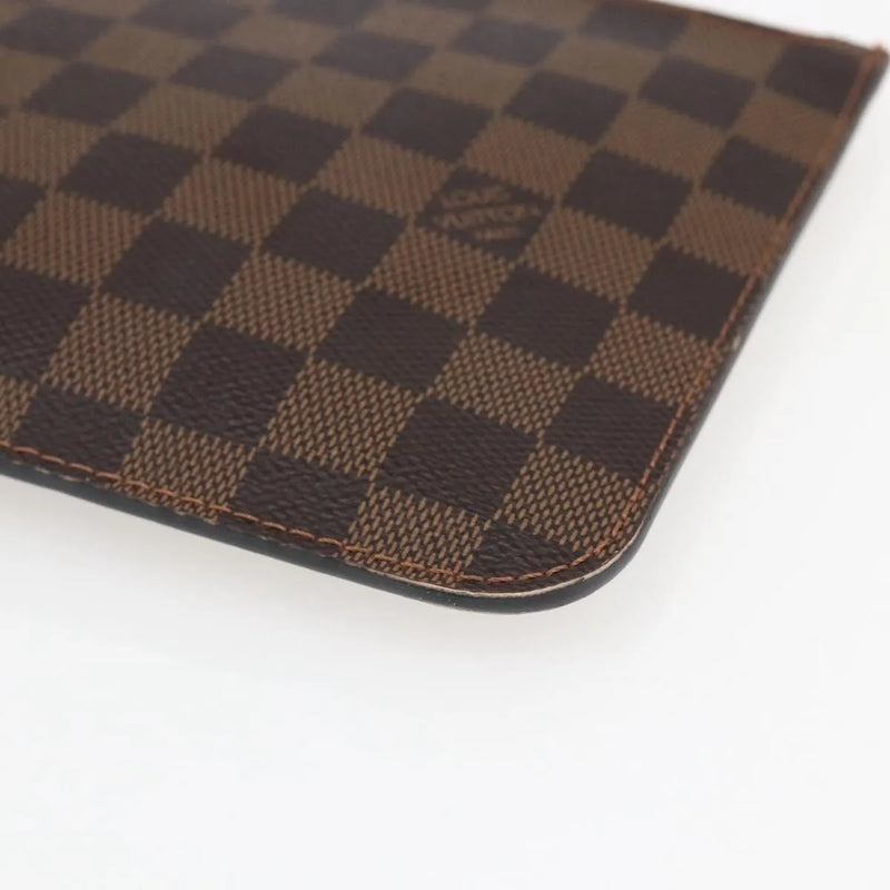 Louis Vuitton Neverfull Pochette Damier Brown Canvas Bag