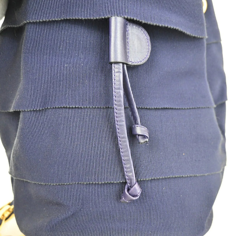 Salvatore Ferragamo Vara Chain Canvas Purple Bag