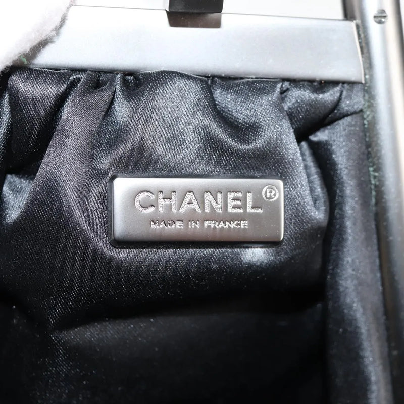 Chanel Drawstring Bucket Chevron Patchwork Canvas Pink Nylon Bag
