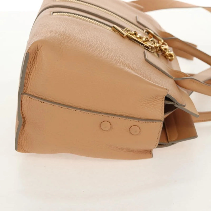 Chloe Cate Satchel Leather Beige Bag
