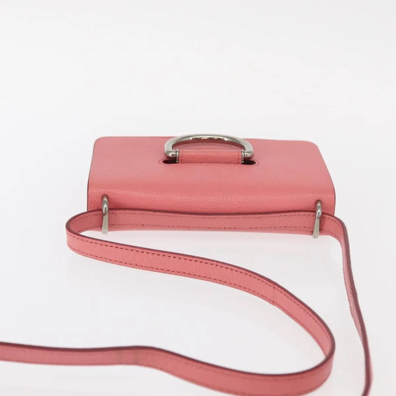 Burberry D-Ring Shoulder Leather Pink Bag