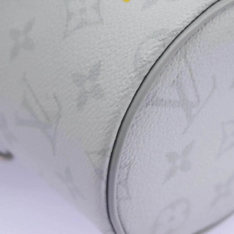 Louis Vuitton Chalk Nano Limited Edition Logo Story Monogram Canvas Gray Bag
